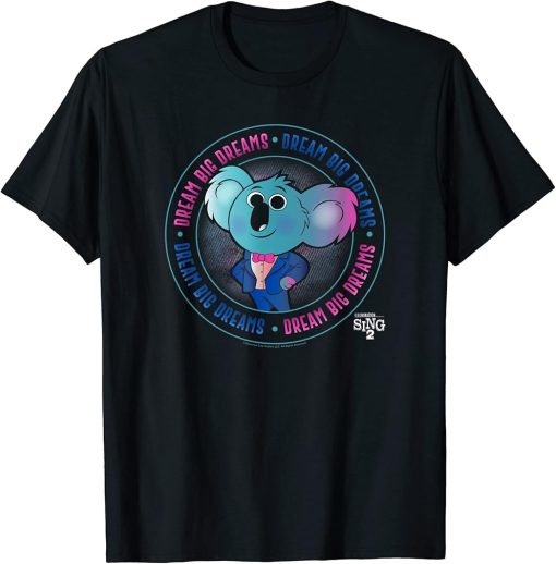 2 Buster Moon Dream Big Dreams Circle Badge T-Shirt