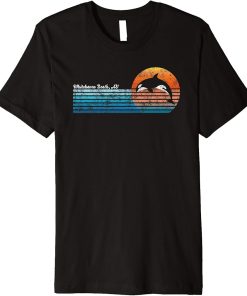 Vintage Whitehaven Beach, Retro 80s Orca Sunset Premium T-Shirt