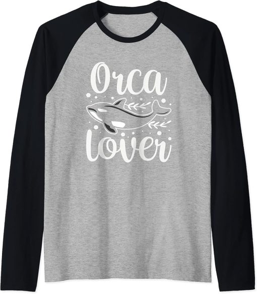 Orca Lover Protect Whale Orcas Sea Raglan Baseball Tee