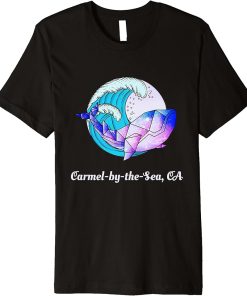 Carmel-by-the-Sea Japanese Paint Geometric Orca Killer Whale Premium T-Shirt