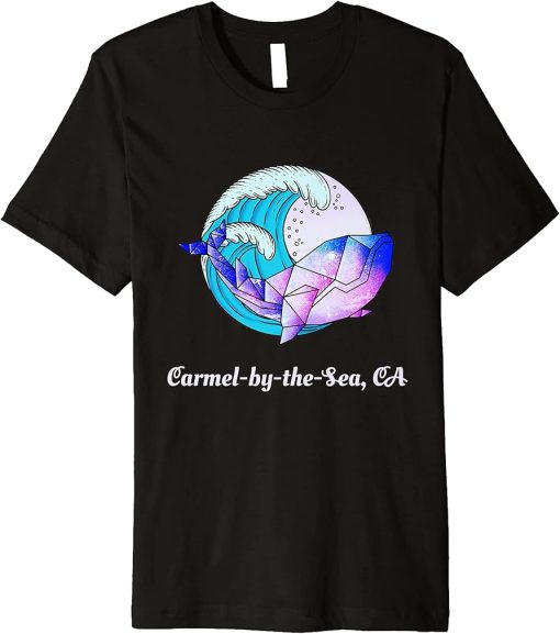 Carmel-by-the-Sea Japanese Paint Geometric Orca Killer Whale Premium T-Shirt